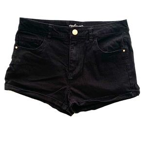 High-Waisted Black Shorts